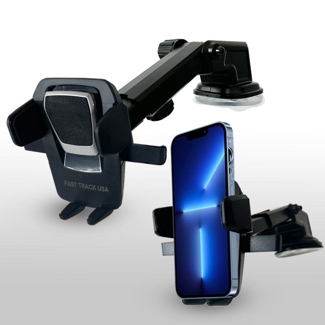 Universal Car Phone Mount - One Touch Windshield Dashboard Holder