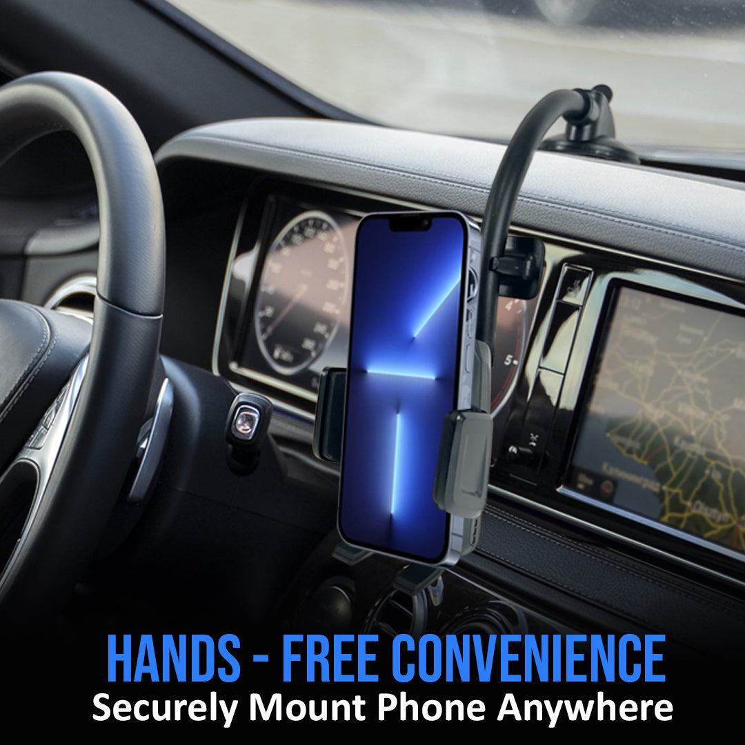 Universal Car Phone Mount - 360° Windshield Dashboard Holder