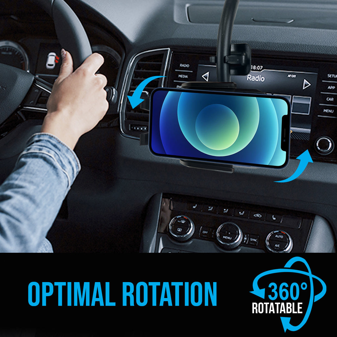 Universal Car Phone Mount - 360° Windshield Dashboard Holder