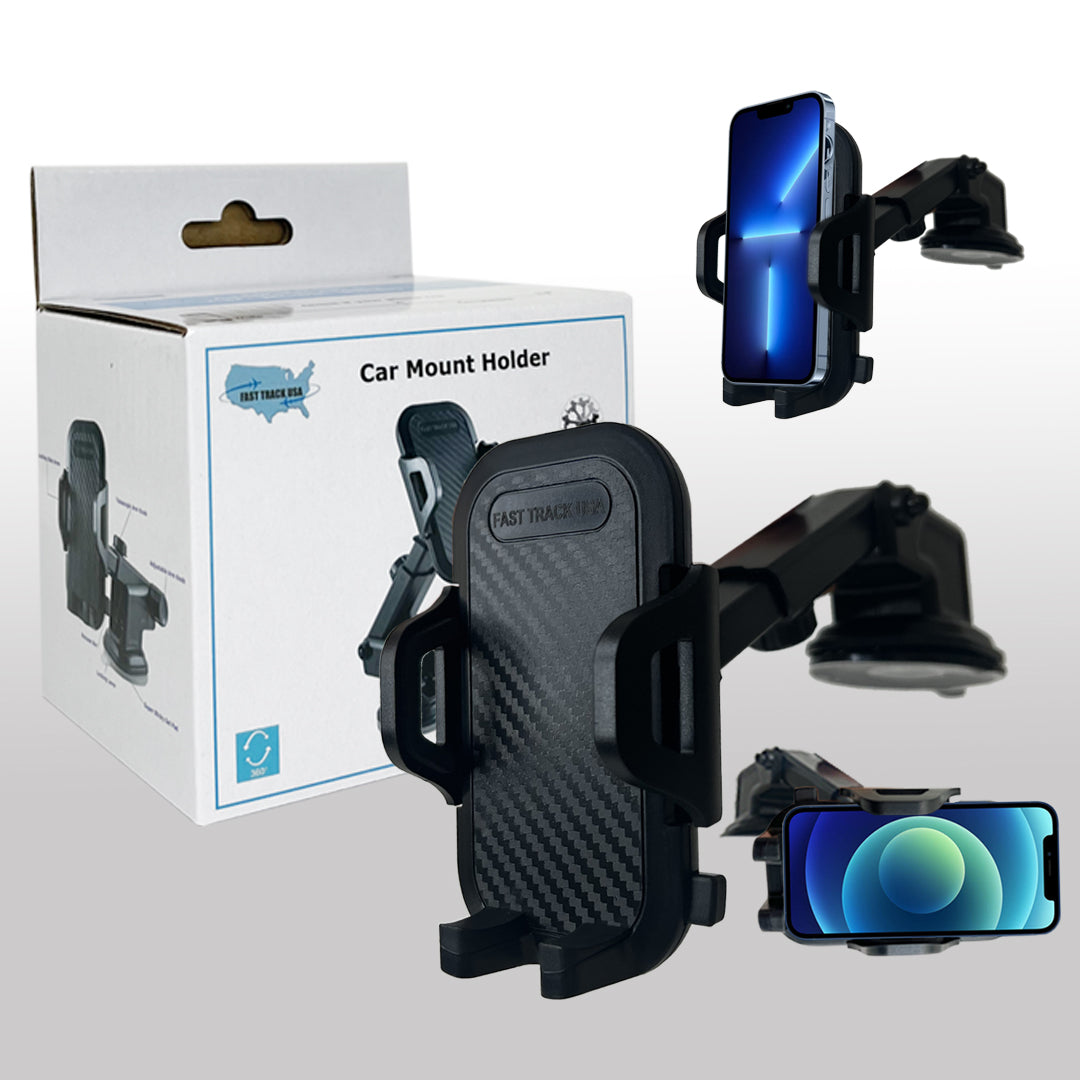 Universal Car Phone Mount - Windshield Dashboard Holder 360° Rotate
