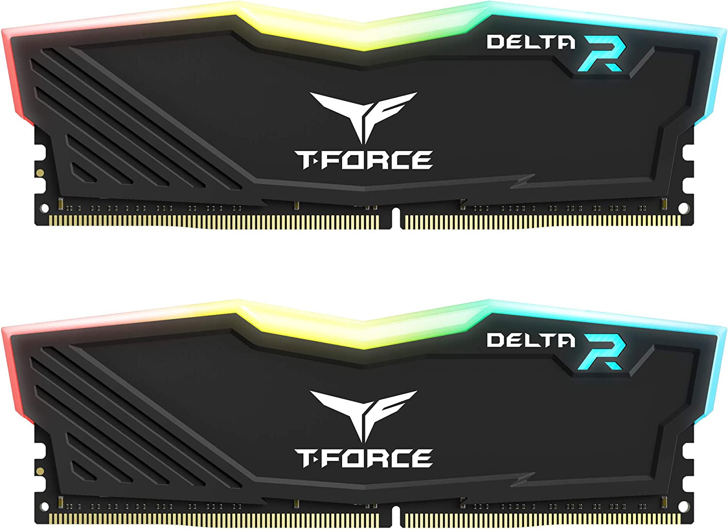 T-Force Delta RGB DDR4 32GB (2X16Gb) 3200Mhz (PC4-25600) CL16 Desktop Memory Module Ram TF3D432G3200HC16FDC01 - Black