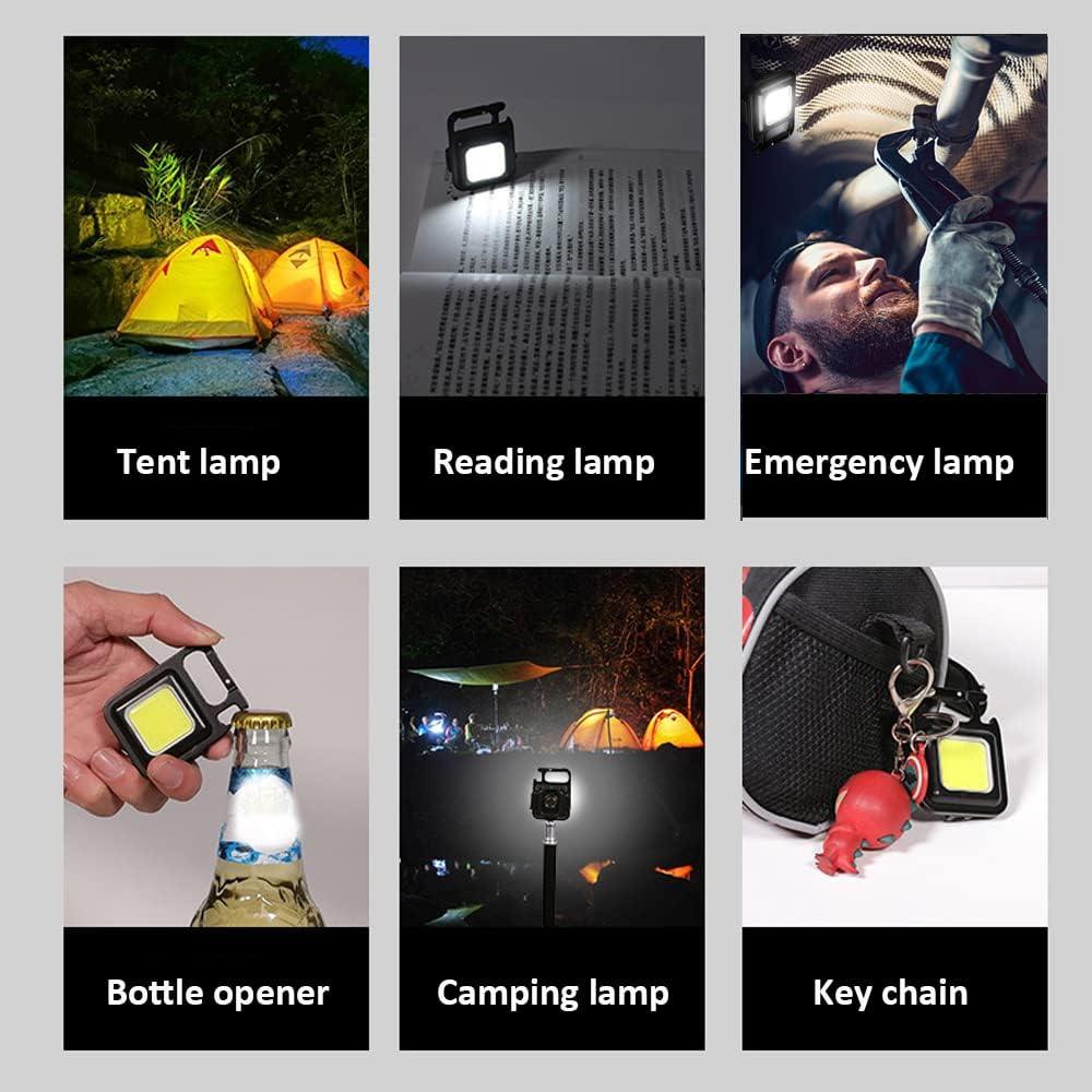 SOL 800 Lumen COB LED Rechargeable Keychain Flashlight
