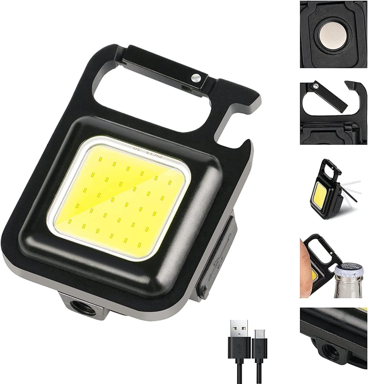 SOL 800 Lumen COB LED Rechargeable Keychain Flashlight