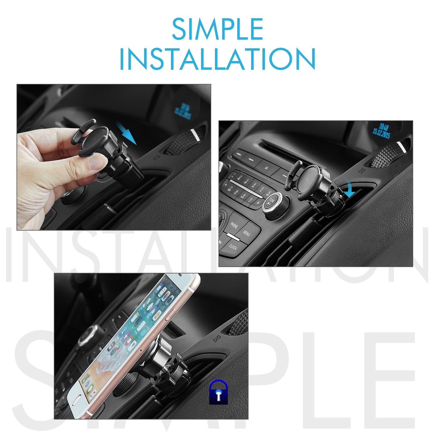 Universal Air Vent Phone Mount 360° Rotation PopSocket Compatible