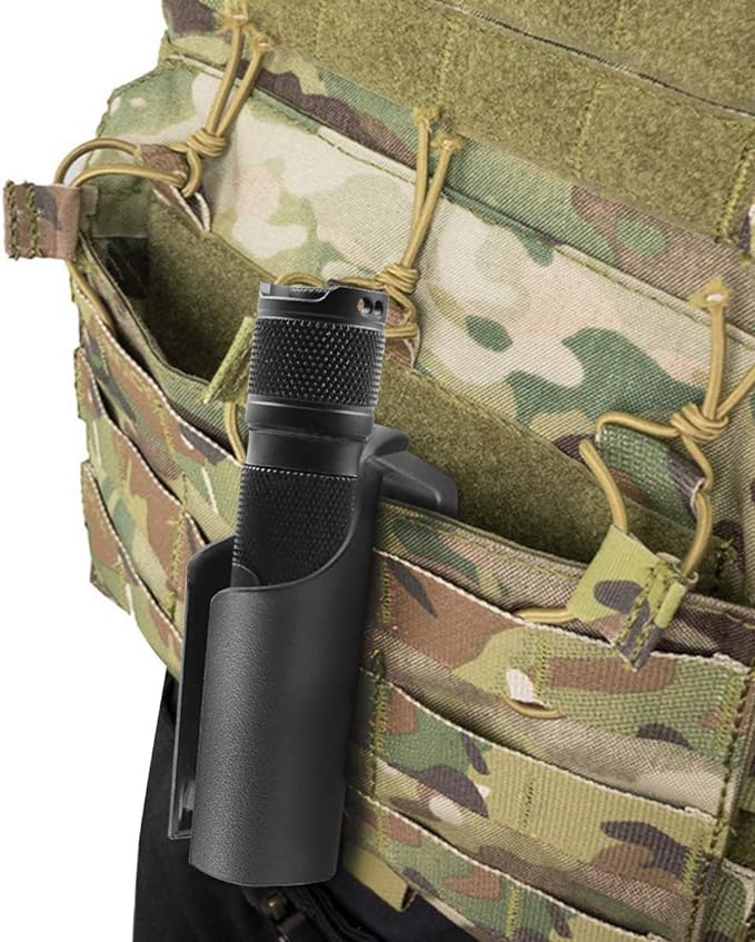 Heavy-Duty Polyamide Clip-On Holster 22-24mm Flashlight Belt Mount