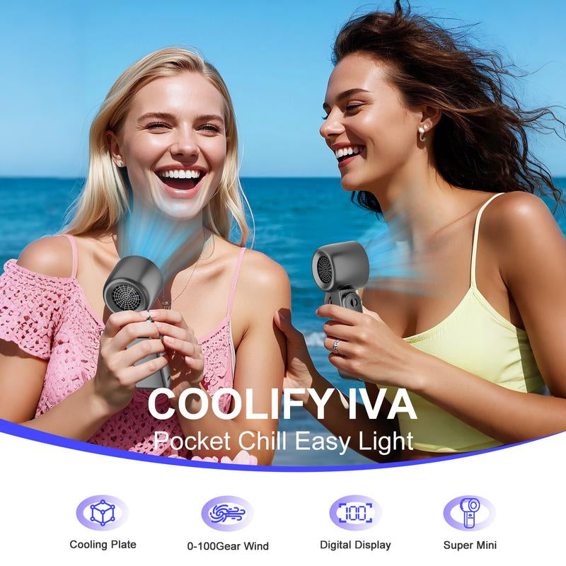 3-In-1 Portable Handheld Turbo Fan-100 Speeds, 13000 RPM, 12Hrs Cooling, Digital Display, 120° Rotation, USB Rechargeable Mini Hand Held Personal Fan for Travel, Indoor Desk Fan Portable Fan Fans Bunnings Industrial Fan Fan Blows Cold Air Household Items