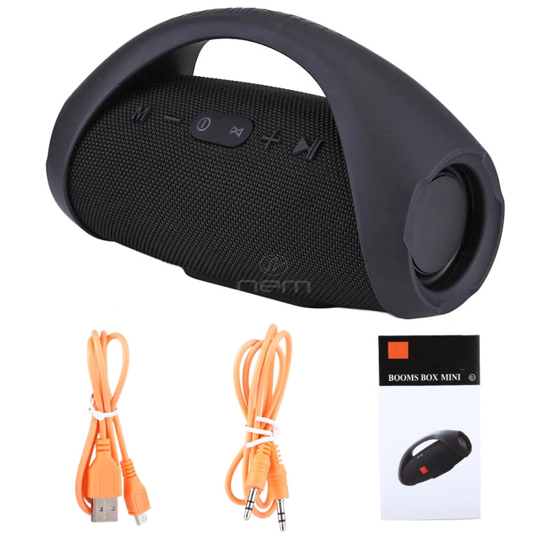 Portable Booms Box Mini Splash-proof Wireless Bluetooth Stereo Speaker Black