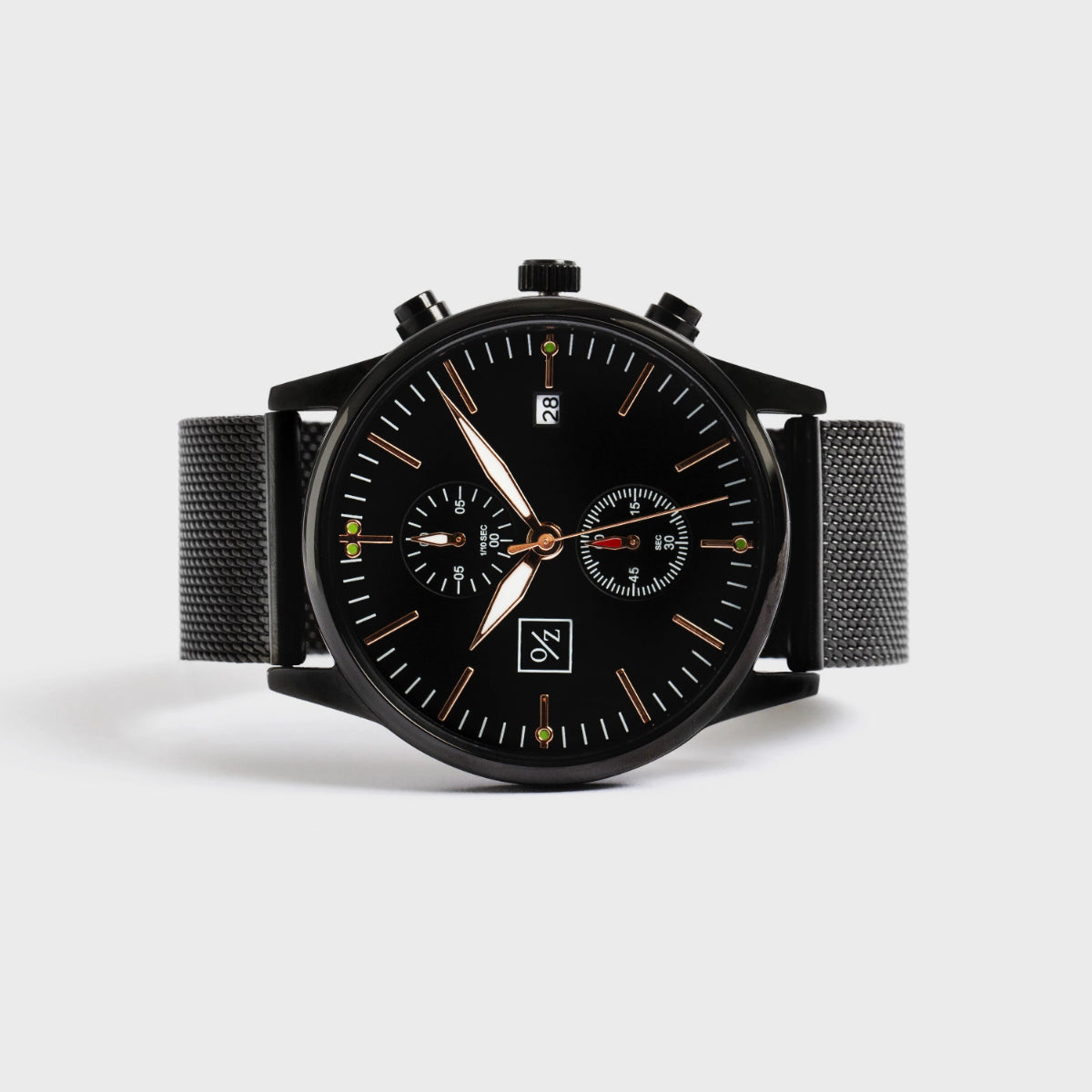 O/Z Steel Sport Watch - Black Rose Gold 43mm Stainless Steel