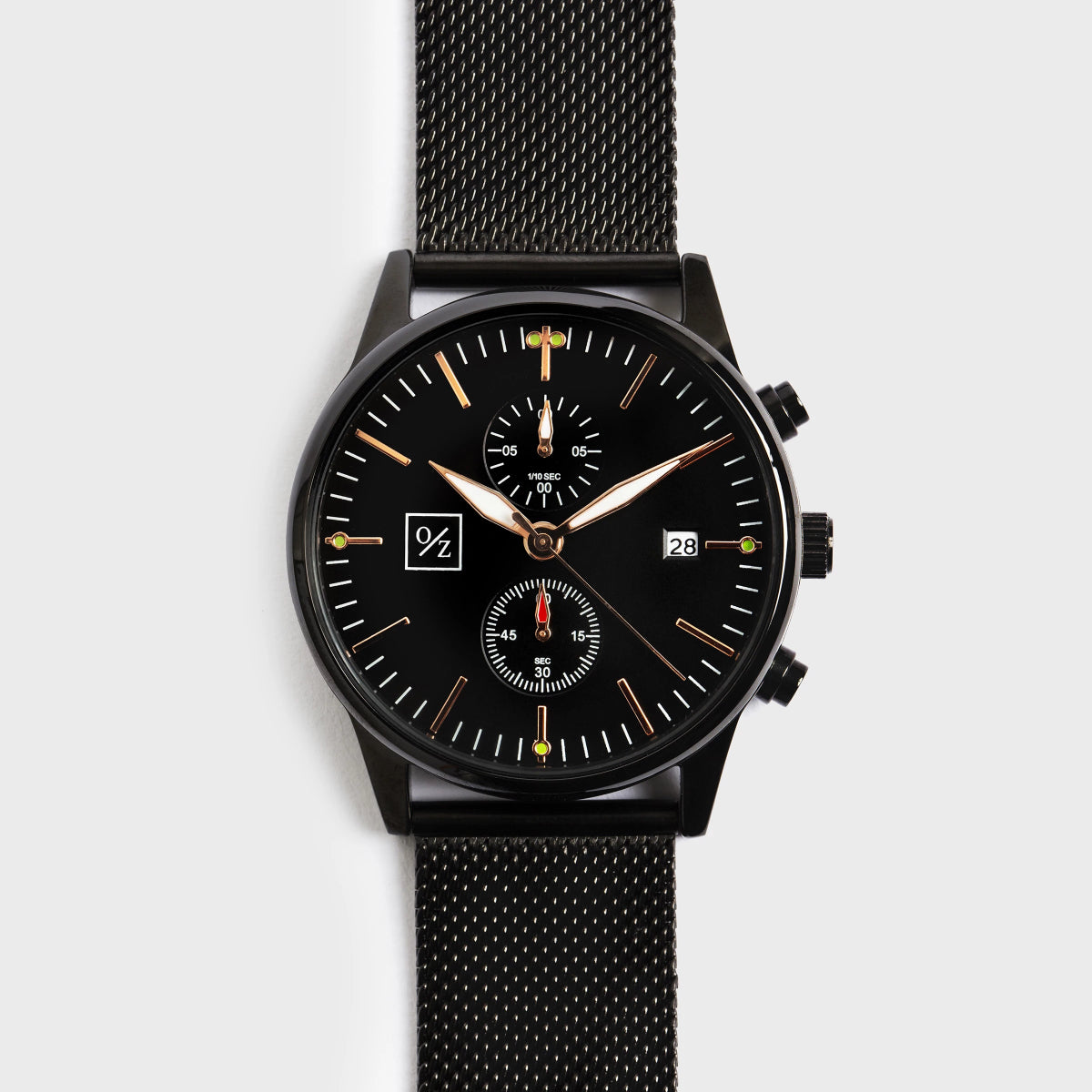 O/Z Steel Sport Watch - Black Rose Gold 43mm Stainless Steel