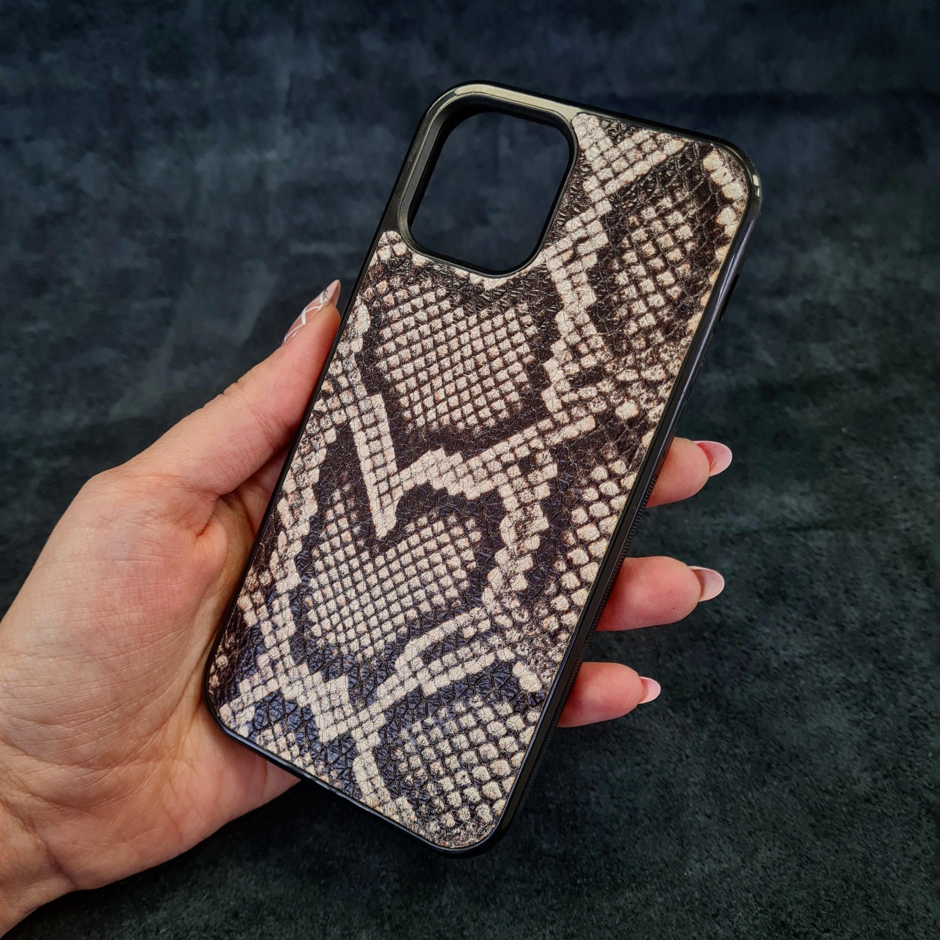 Bestia Rock Python Genuine Leather Phone Case - Handmade Design