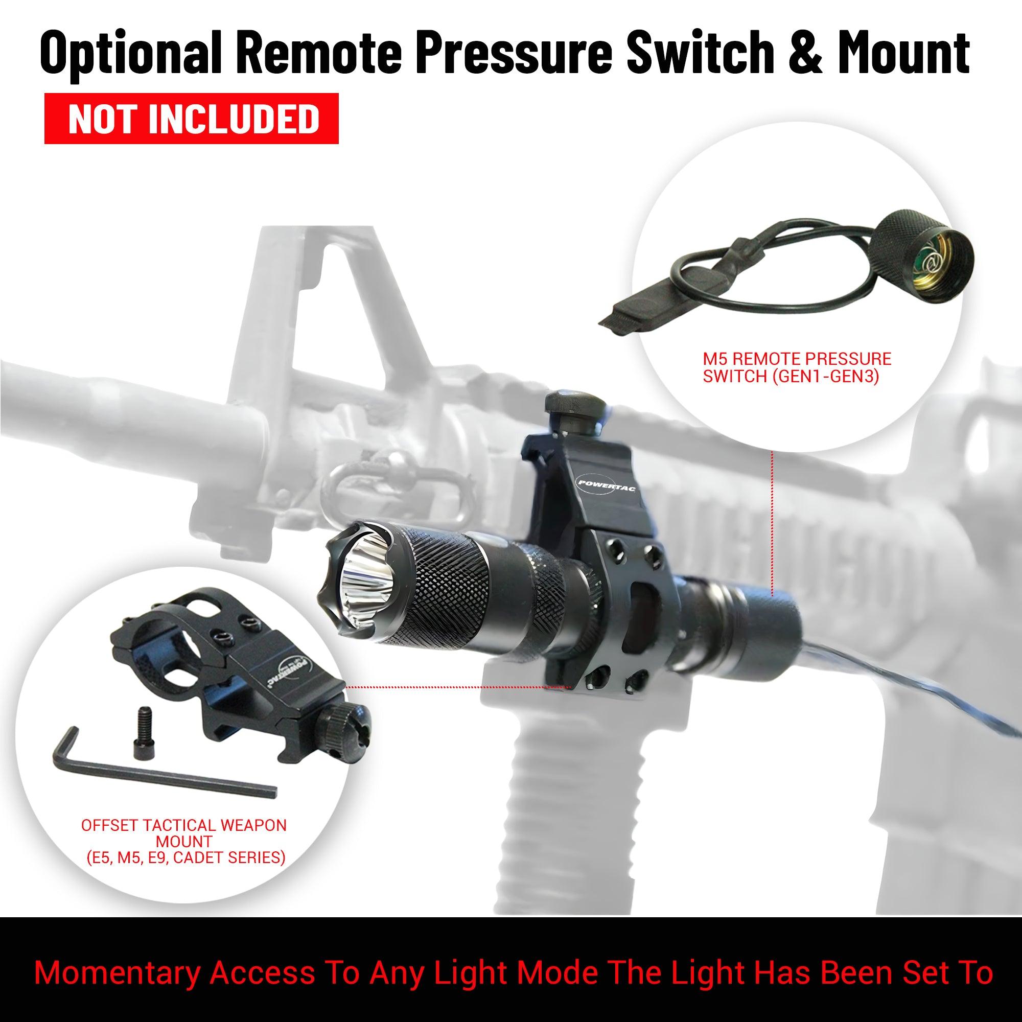 Powertac M5 Gen3 2030 Lumen Rechargeable EDC Tactical Flashlight