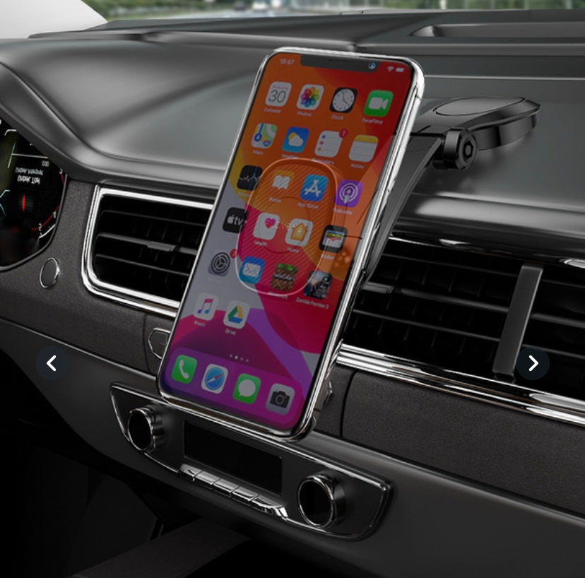 Magnetic Car Phone Holder - 360° Dashboard Mount with Strong Suction