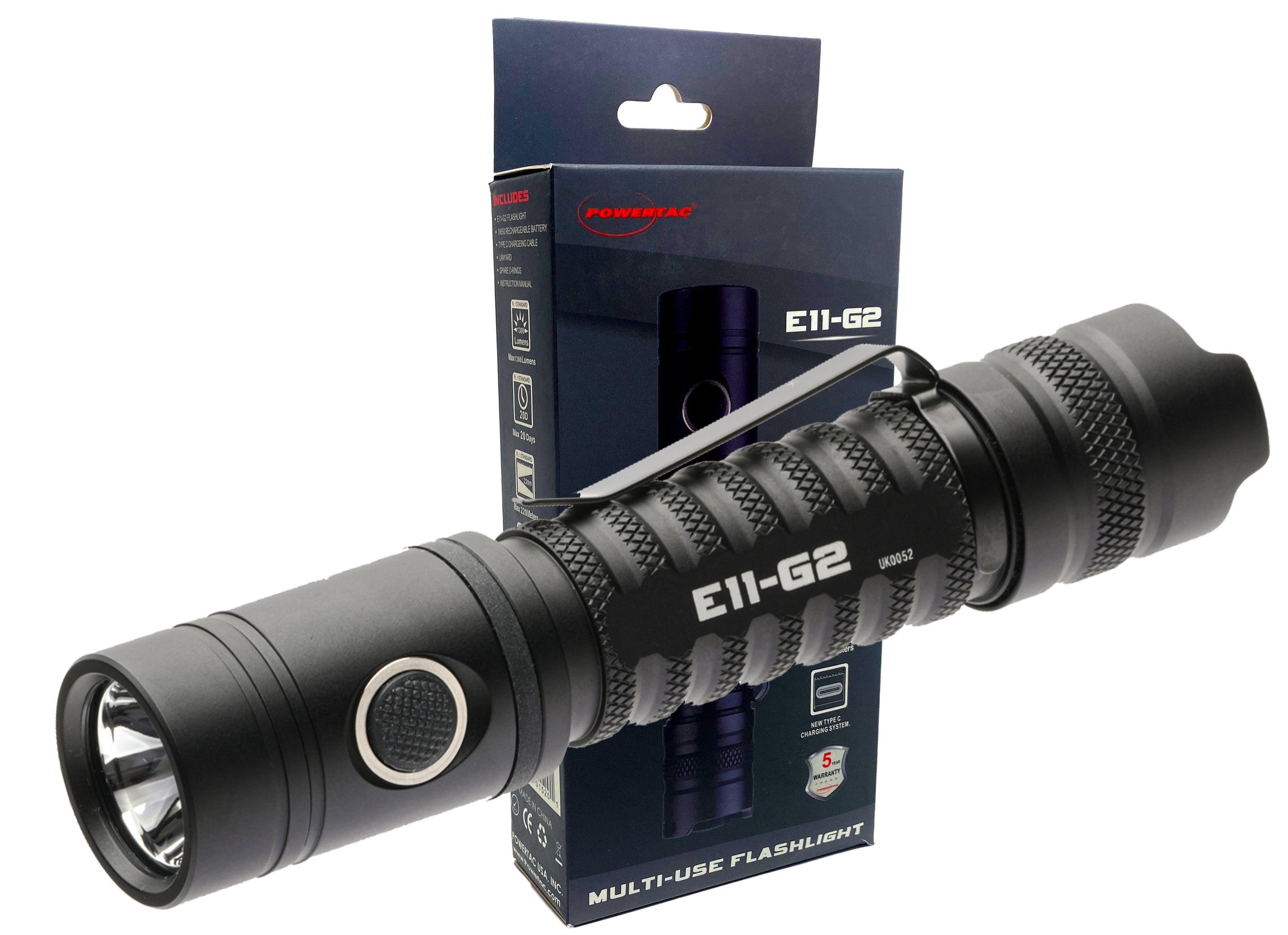 Powertac M5Gen3 E11Gen2 Bundle - Rechargeable LED Flashlight Set