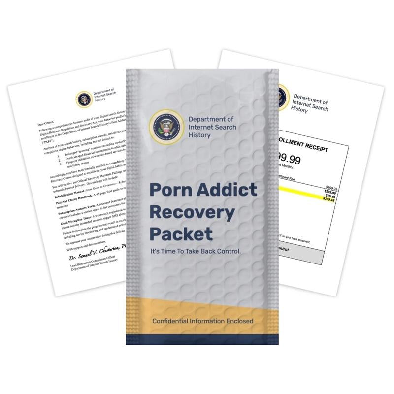 P Addict Recovery Packet Prank Mail Package