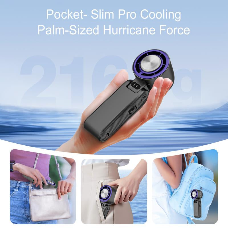3-In-1 Portable Handheld Turbo Fan-100 Speeds, 13000 RPM, 12Hrs Cooling, Digital Display, 120° Rotation, USB Rechargeable Mini Hand Held Personal Fan for Travel, Indoor Desk Fan Portable Fan Fans Bunnings Industrial Fan Fan Blows Cold Air Household Items