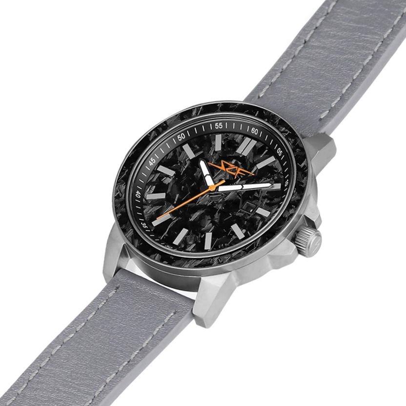 DIABLO APOLLO Forged Carbon Fiber Watch - 42mm Quartz Stainless Steel