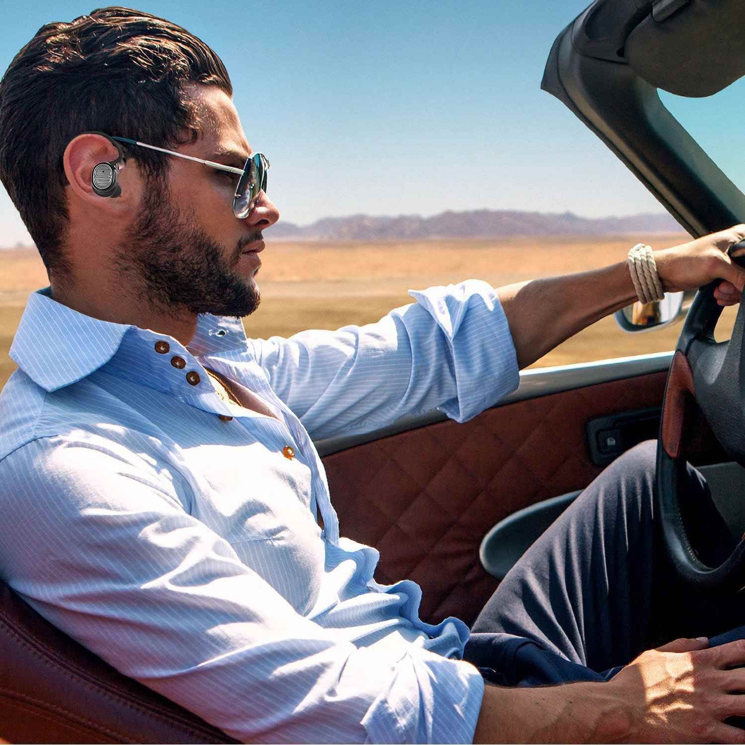 TWS Wireless 5.0 Earbuds IPX4 Touch In-Ear Stereo Earphone Noise Canceling Earpieces 32.8 ft Transmission Range