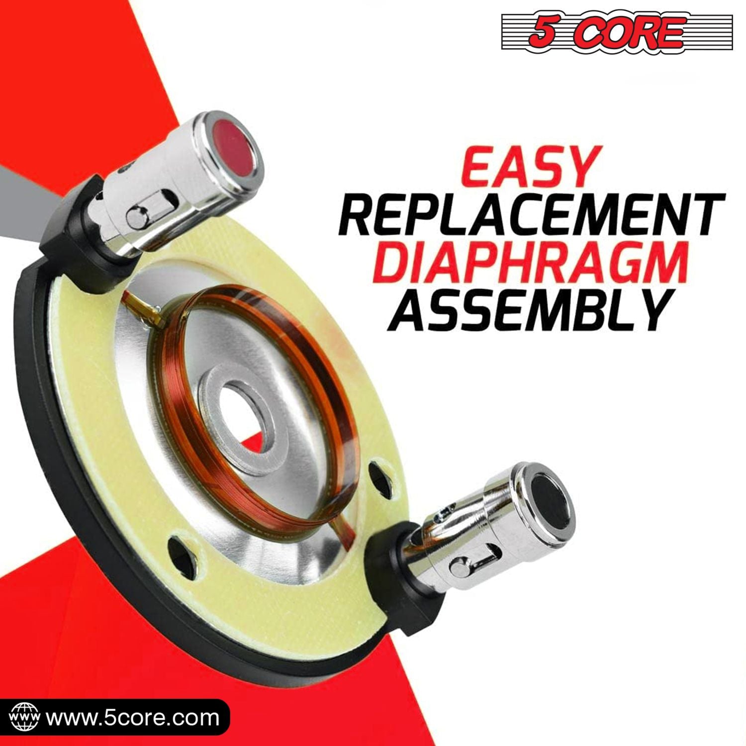 5 Core Super Tweeter • 1 "200W MAX 4 OHM NEODYMIUM Magnet • Titanium Bullet Speaker Horn • Frekuensi Tinggi • Bingkai Aluminium Tugas Berat- TW ND 01 1PC