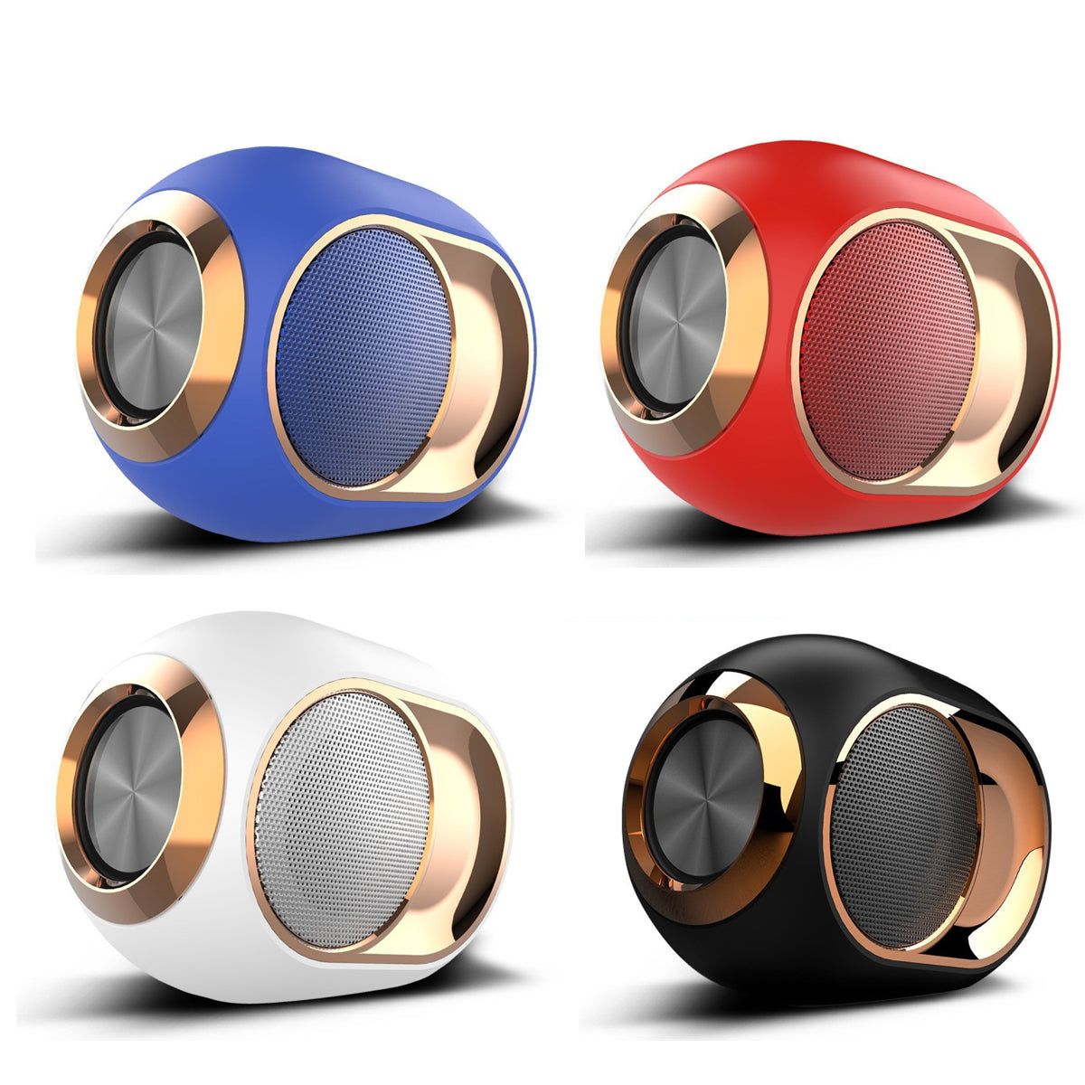 Vintage wooden gramophone Bluetooth speaker in black, retro style, compact desktop design, by Doba.