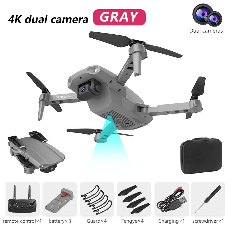 E99PRO2 RC Drone 1080p 4K HD Camera WiFi FPV Drone Kamera Ganda Quadcopter Real-Time Transmission Helicopter Toys Hadiah Ulang Tahun