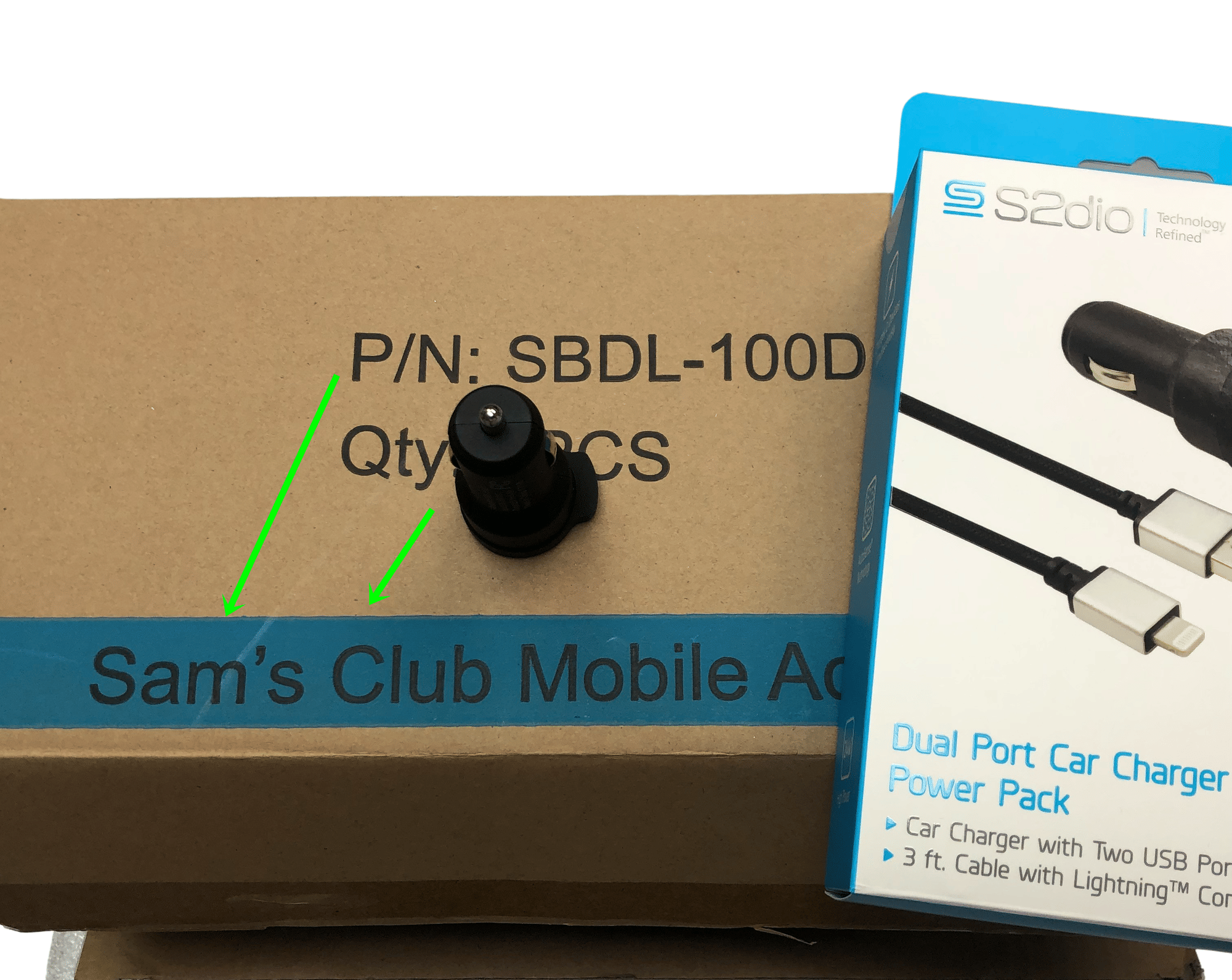 شاحن سيارة USB مزدوج ؛ 4.8A الإخراج ؛ عداد الجهد ولاعة السجائر متوافق مع Apple iPhone ؛ iPad Samsung Galaxy LG ؛ Google Nexus ؛ أجهزة شحن USB ؛ وكابل Lightning MFI ؛ فضي