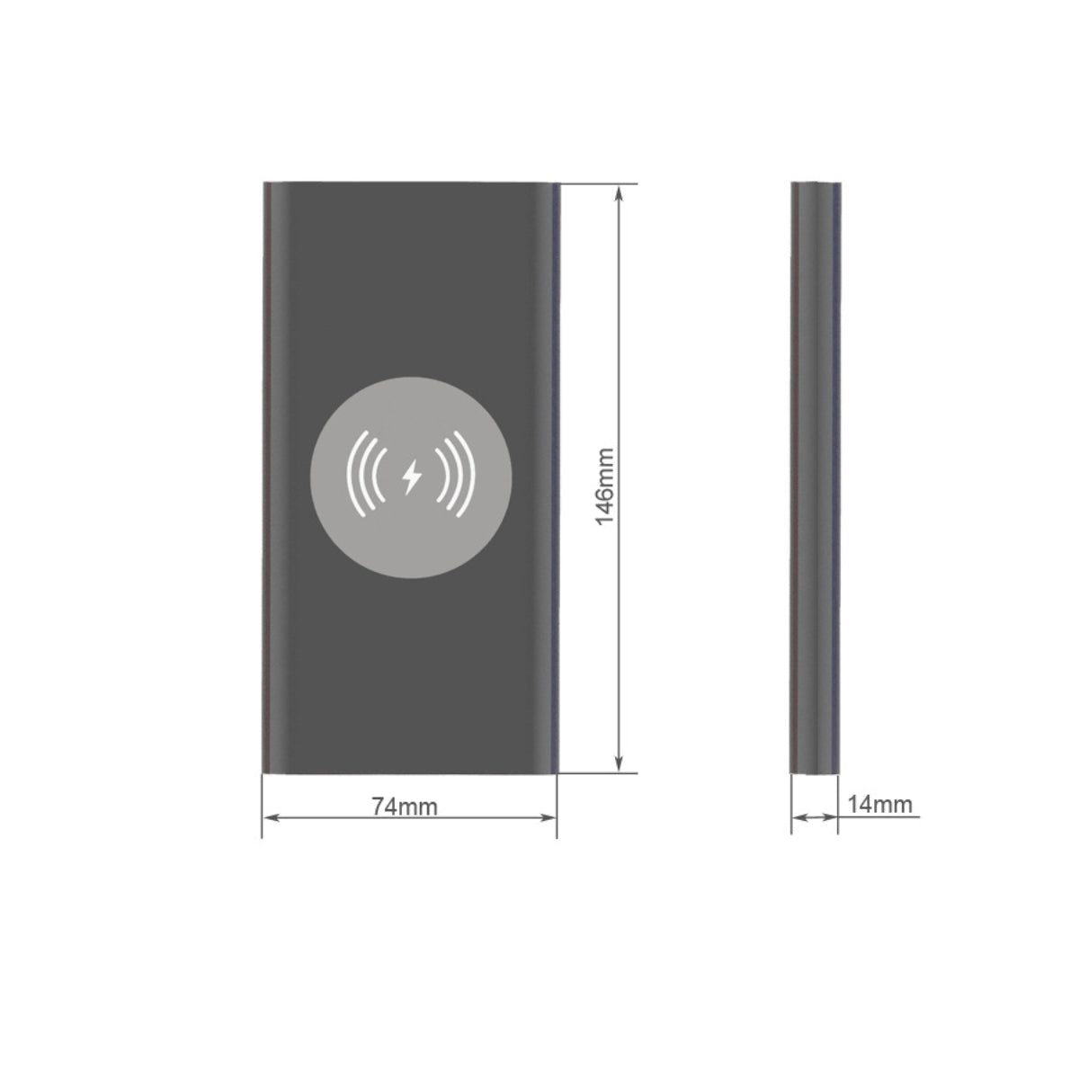 Pin Sạc Dự Phòng Không Dây 10000mAh - Trạm Sạc Qi