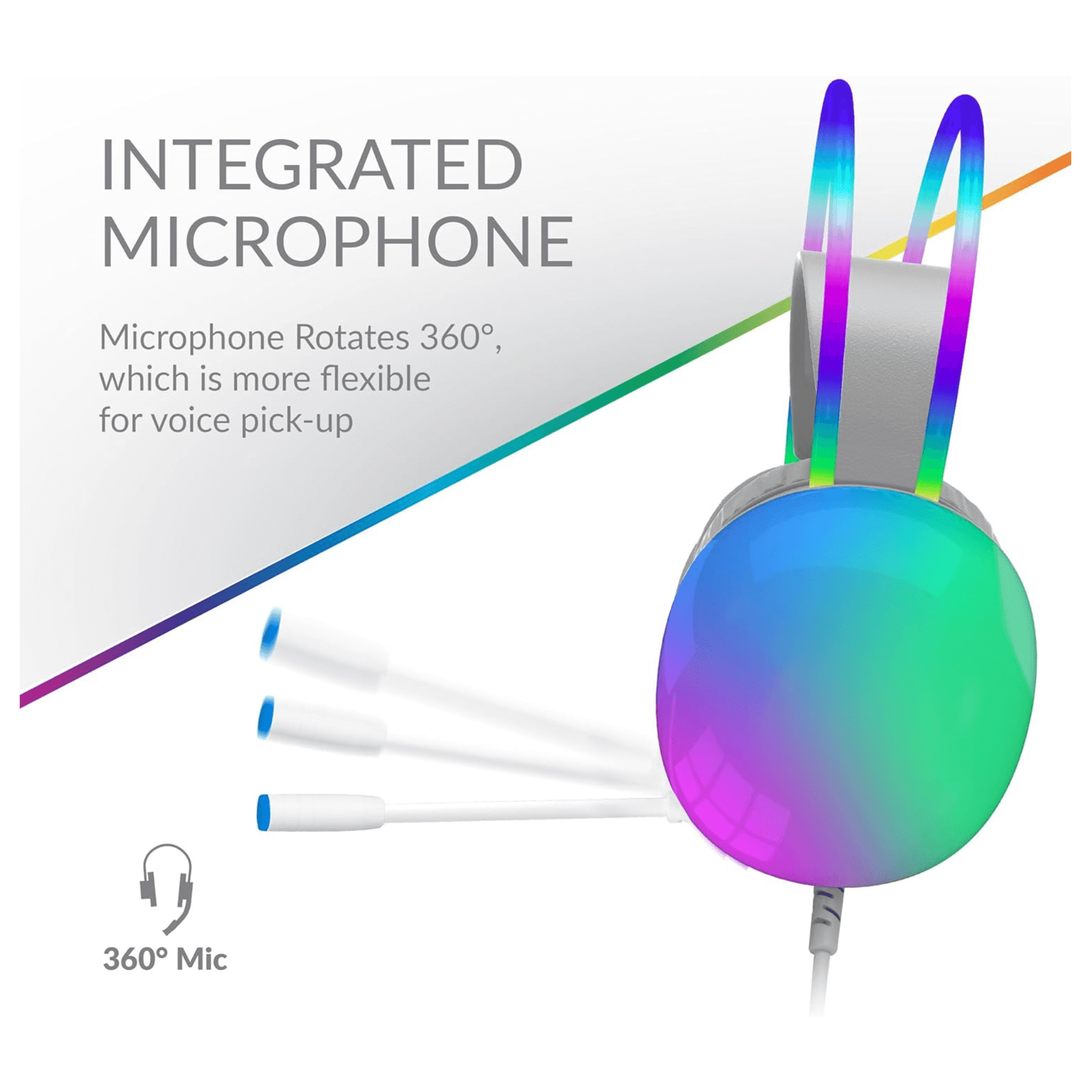IQ Sound RGB Gaming Headset - 7.1 Surround Sound USB Wired