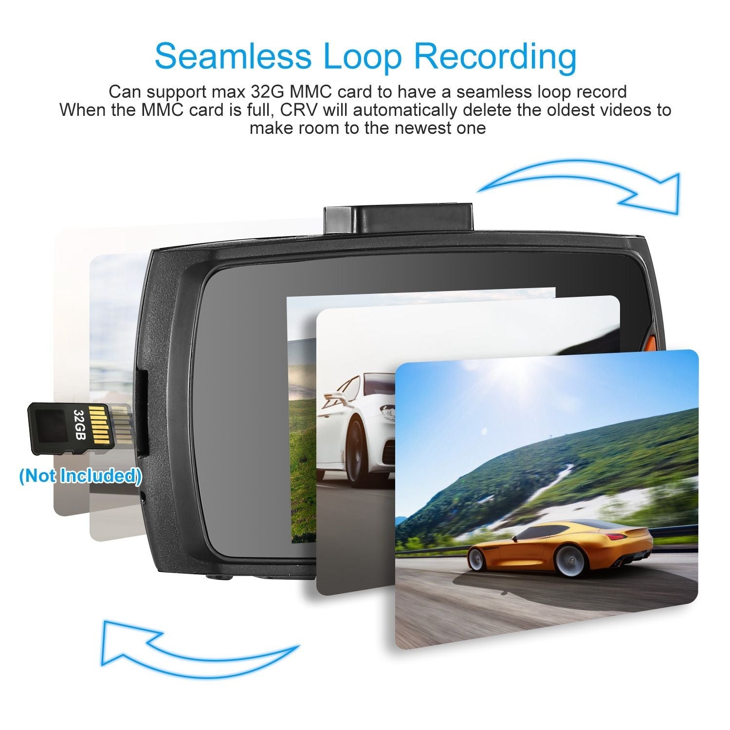 Camera Hành Trình 1080P HD Góc Rộng 90° Ghi Hình Ban Đêm