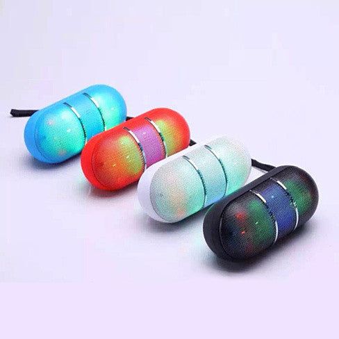 Portable Bluetooth Speaker With LED Disco Lights - 5 Hour Battery