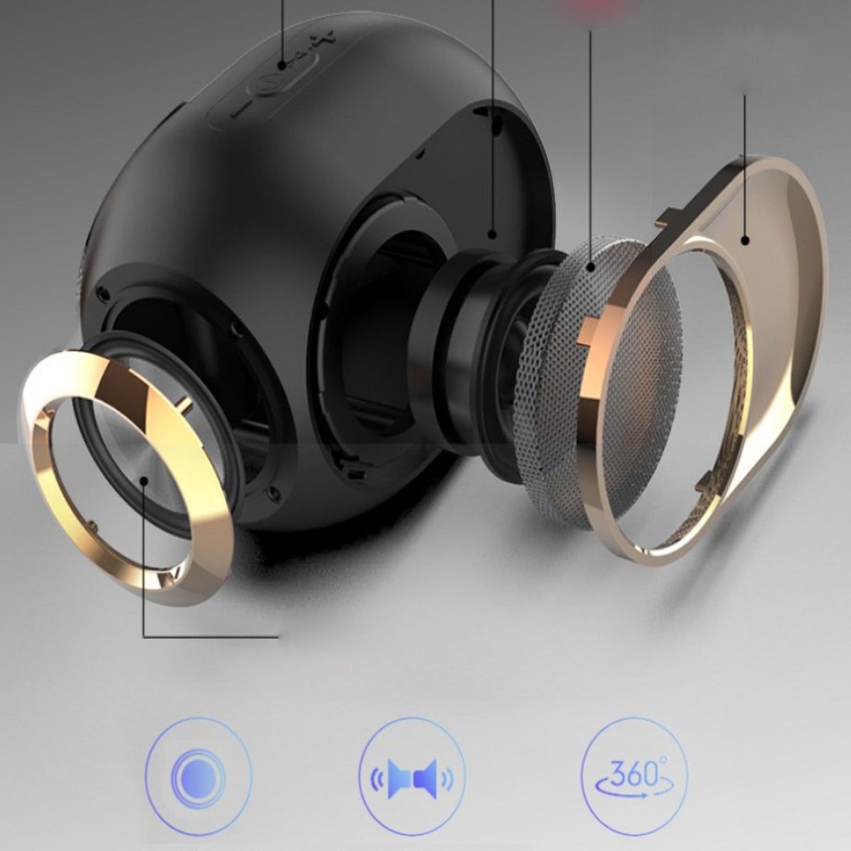 Olden Golden Retro Mini Gramophone Style Bluetooth ηχείο
