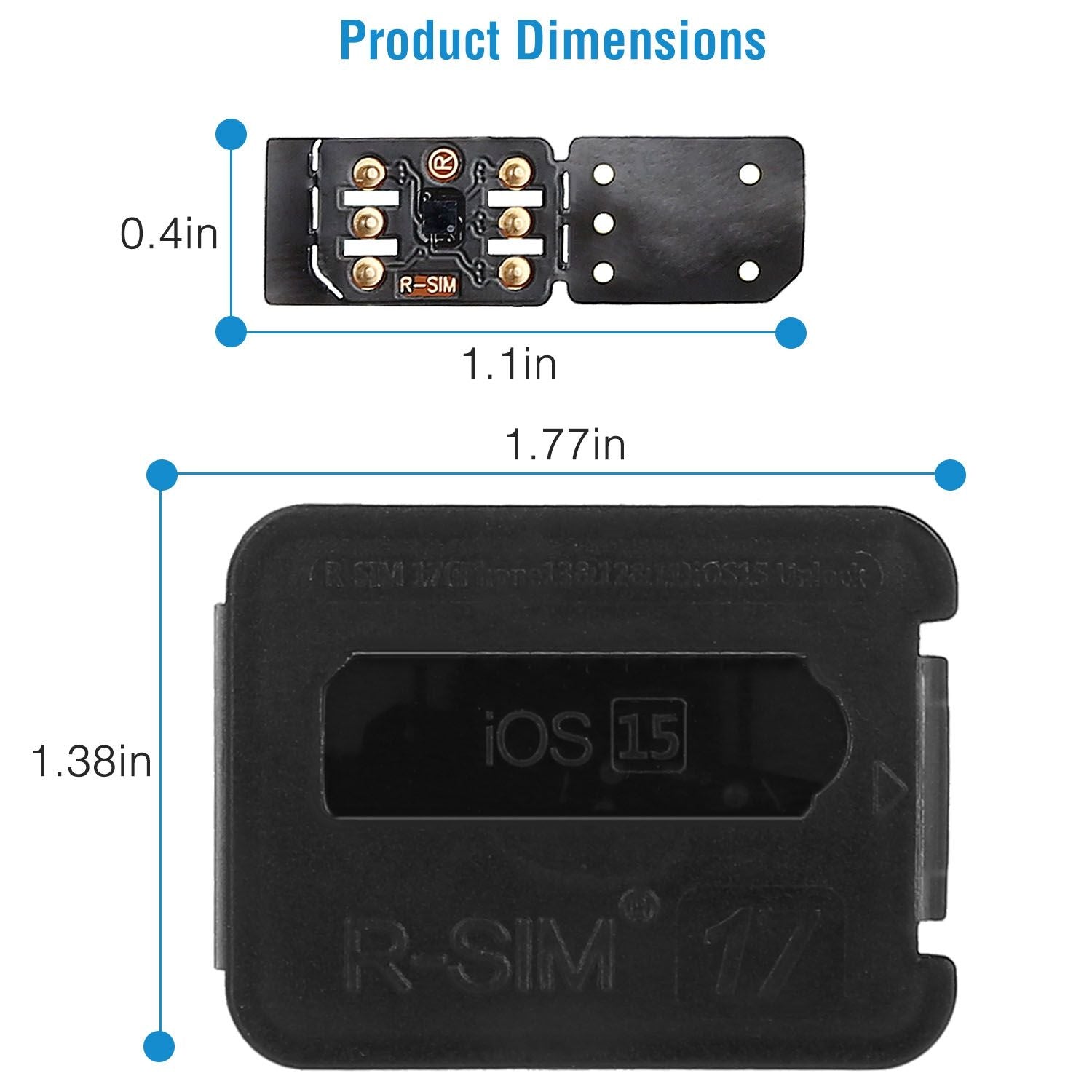 R-SIM17 Nano Unlock Card for iPhone 13/12/11/X - iOS 15 Compatible