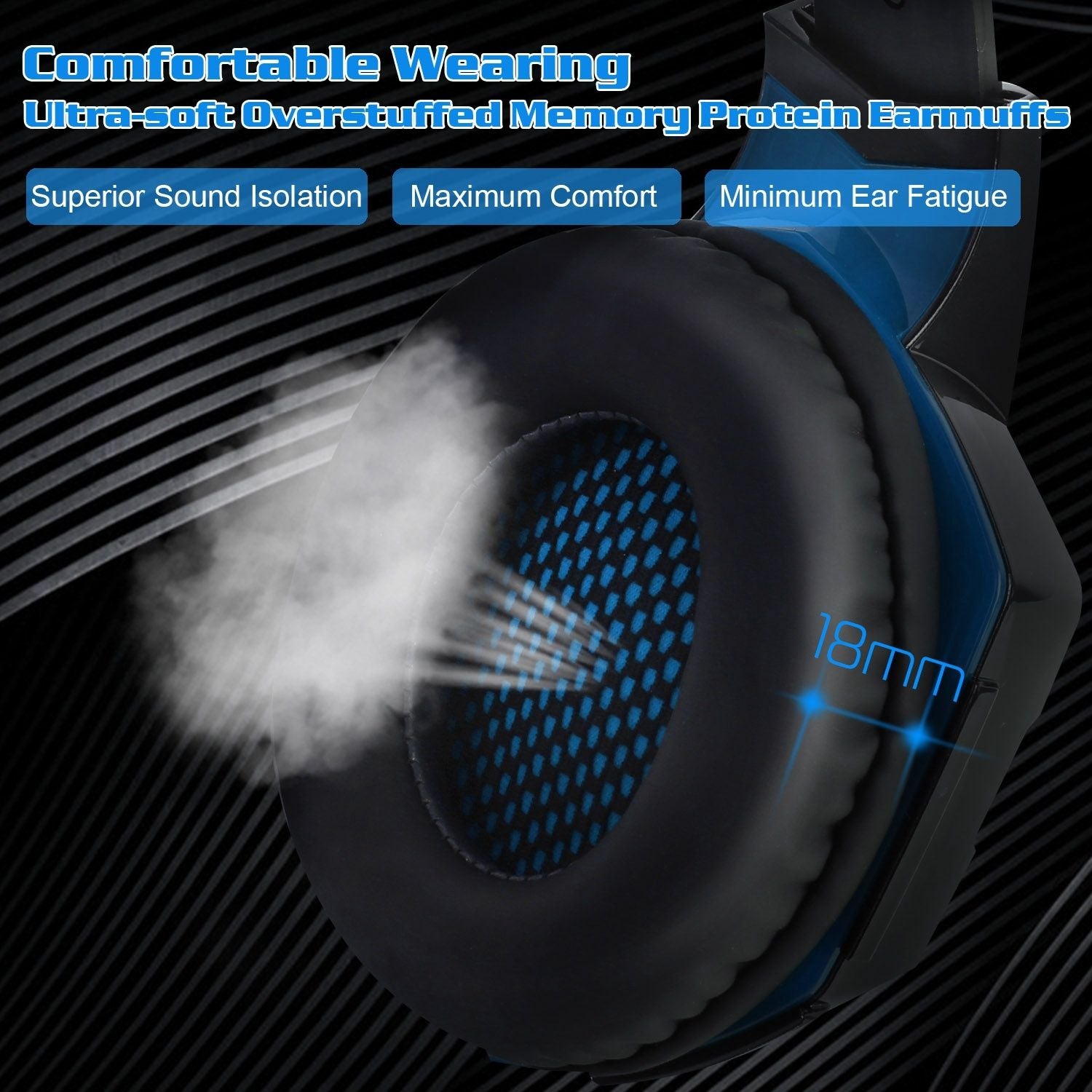 Gaming Headset 50mm Stereo Over Ear - PS4 Xbox Switch PC LED