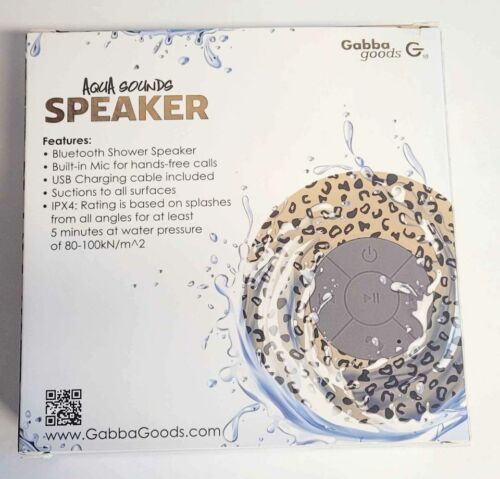 Aqua Sounds Leopard Print Bluetooth Shower Speaker - Water Resistant
