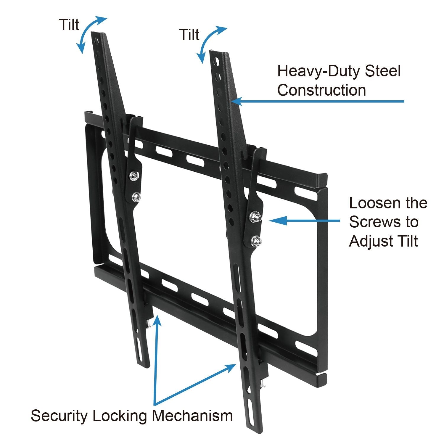 Heavy Duty Steel TV Wall Mount Tilt Bracket 32-55" VESA 400x400
