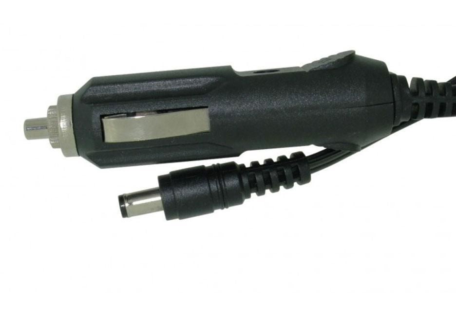 Black 12V DC power cord with 2.1mm x 5.5mm connector and 56-inch length for TVs, designed by Doba.