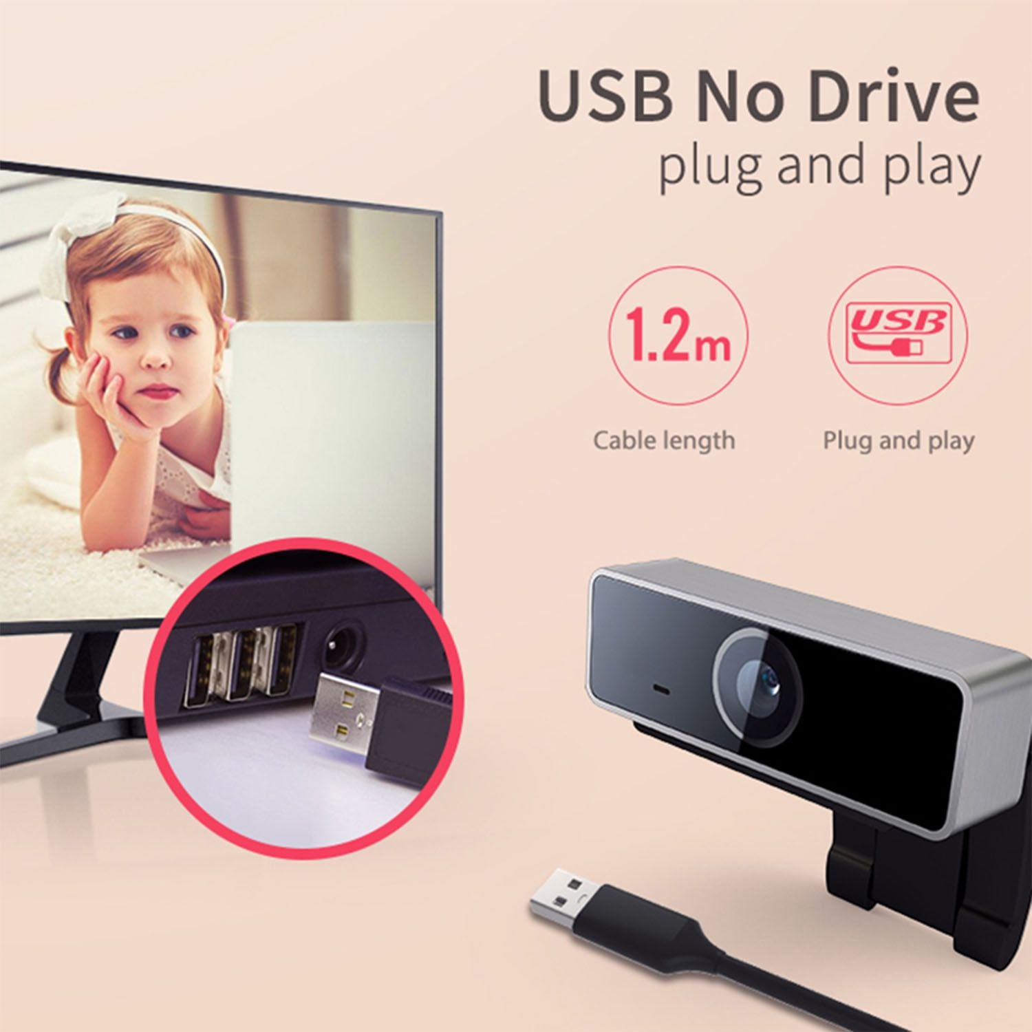 FHD 1080p Webcam USB PC Komputer Webcam Auto Focus dengan Mikrofon 60 Deregreen Laptop Laptop Webcam Langsung Webcam Streaming