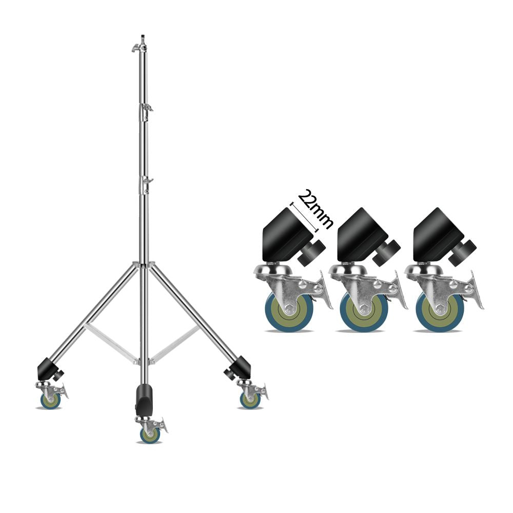 SH 16-22mm Professional Universal Pro 3 Wheels Multi-Function Photography Studio Light Lighting Century Photography Accessoires