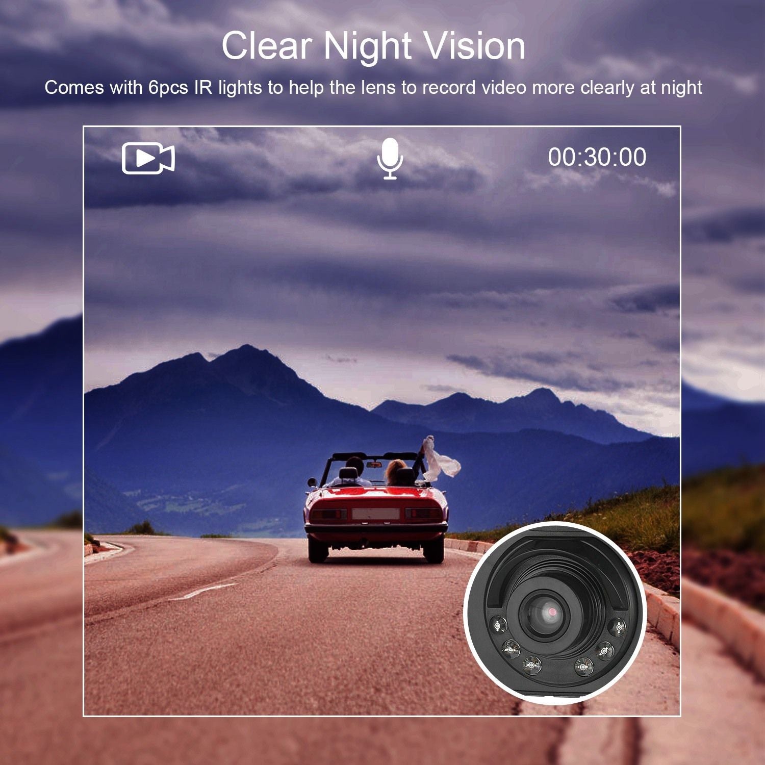 Camera Hành Trình 1080P HD Góc Rộng 90° Ghi Hình Ban Đêm