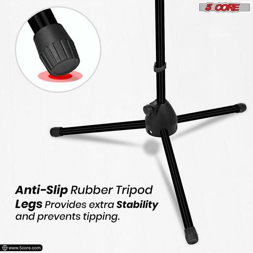 5 Core Chân máy Mic Stand Sàn điều chỉnh 18 đến 72 inch Sturdy Boom ARM Người giữ micro đứng ở Pedestal Para Microfono để hát MS 080