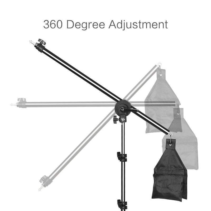 Tripod for Softbox Light Stand Photo Studio 2M with 1.4M Boom Arm Flexible Sandbag Supporting Lighting Photography Phone Flash