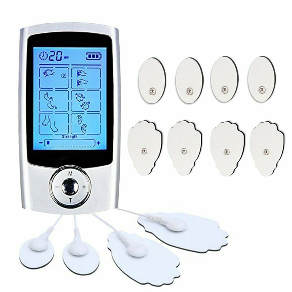Portable TENS Unit Muscle Stimulator - 16 Modes Travel Case