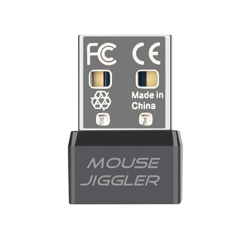 Black USB Mouse Jiggler by Doba for simulating mouse movement, preventing sleep mode, plug-and-play design