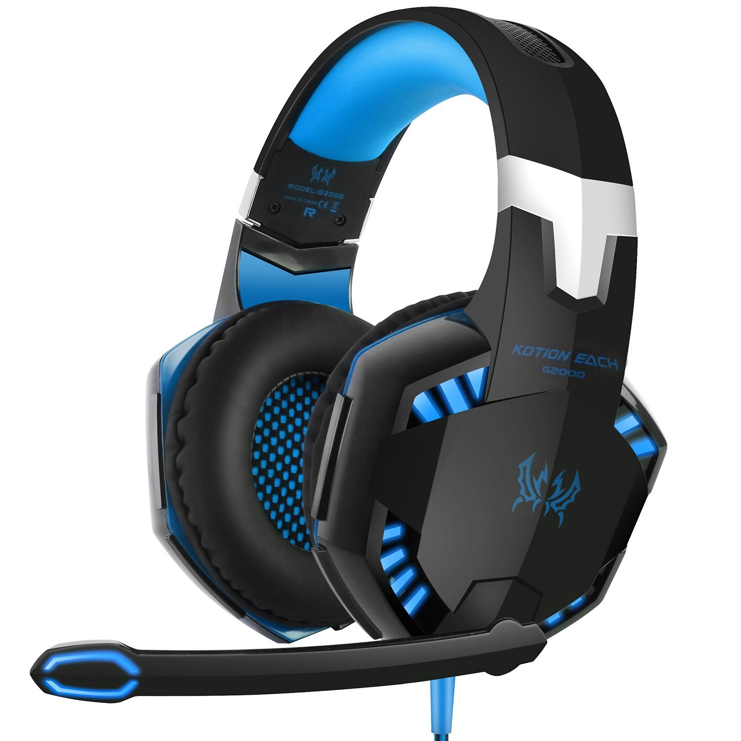 Gaming Headset 50mm Stereo Over Ear - PS4 Xbox Switch PC LED