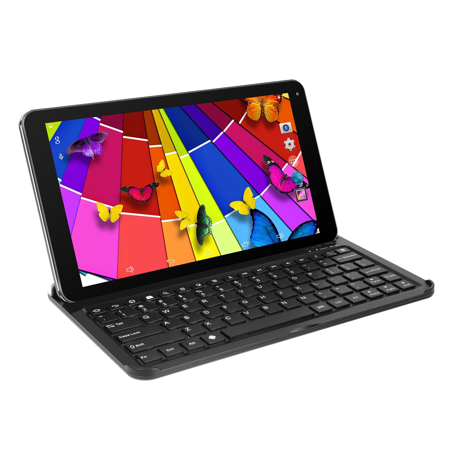 Teclado inalámbrico ultraportable con soporte incorporado para Kocaso MX1080 e Inova EX1080 en plata