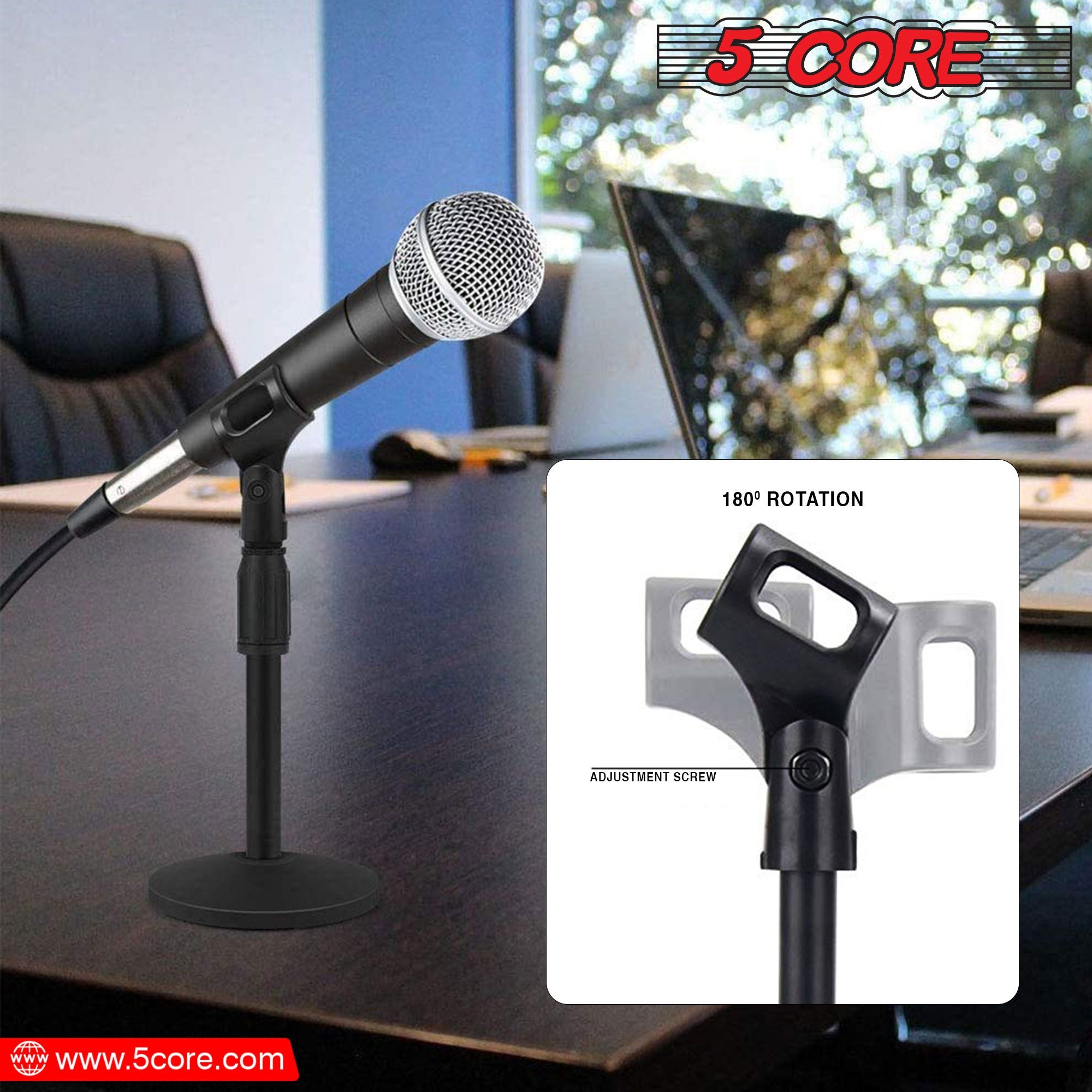 5 clip mic lõi cho đứng 6 mảnh micrô clip clip có thể điều chỉnh với bộ chuyển đổi nữ 5/8 "nam đến 3/8" phù hợp với micro cầm tay, MC-01 6 pc