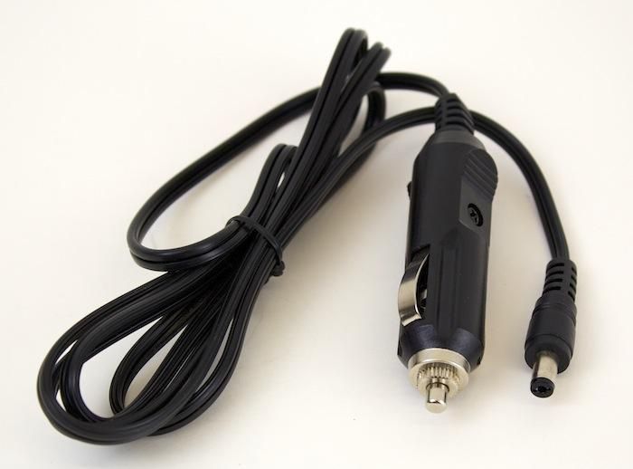 Naxa 12V DC power cord with 56-inch black cable and 2.1mm x 5.5mm connector for TVs.