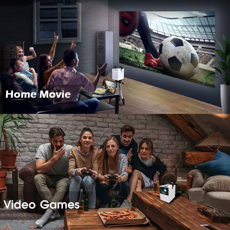 FMUSER Y2 4K Portable Interactive Projector Android 9.0 HDMI WiFi