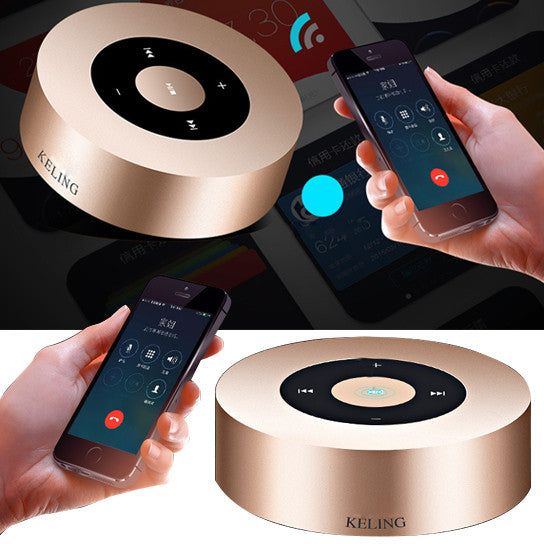 Metallic Bluetooth Speaker MP3 Player - Gold Silver NFC 10Hr Battery