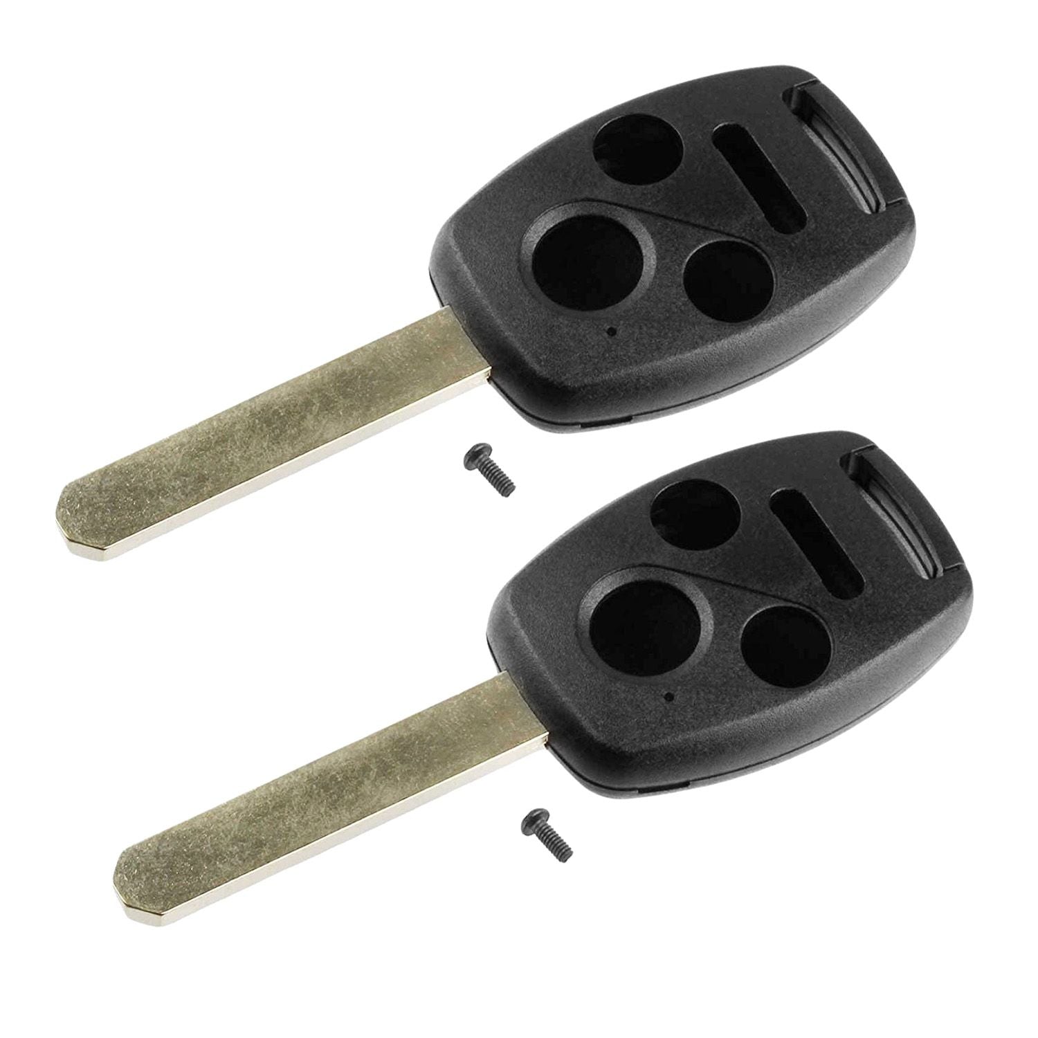 2Pcs ABS Honda Accord Key Fob Shell Case 2008-2012 Remote Entry