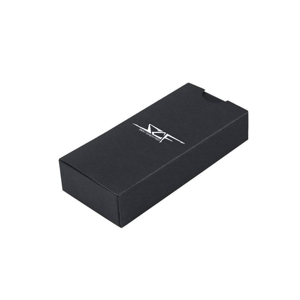 Black box packaging for ●PHOENIX● ALPHA Series Carbon Fiber Watch by Simply Carbon Fiber.